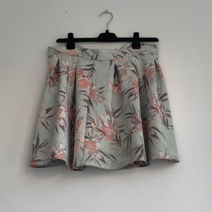 Floral zip skirt